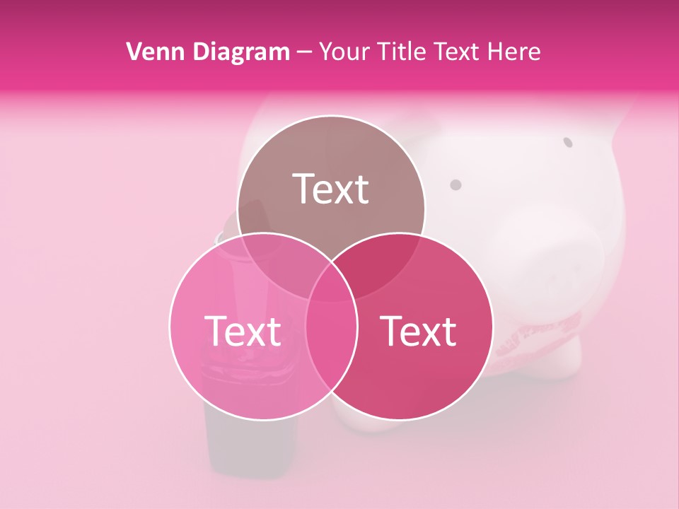 A White Piggy Bank With A Lipstick On It PowerPoint Template