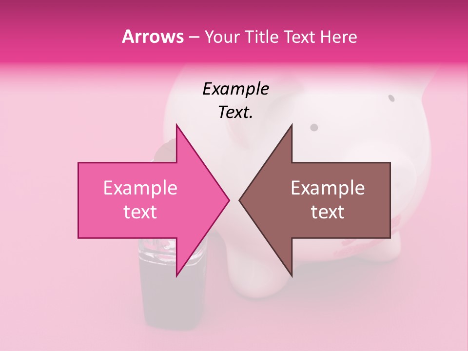 A White Piggy Bank With A Lipstick On It PowerPoint Template