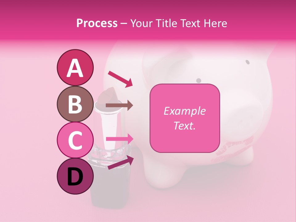 A White Piggy Bank With A Lipstick On It PowerPoint Template