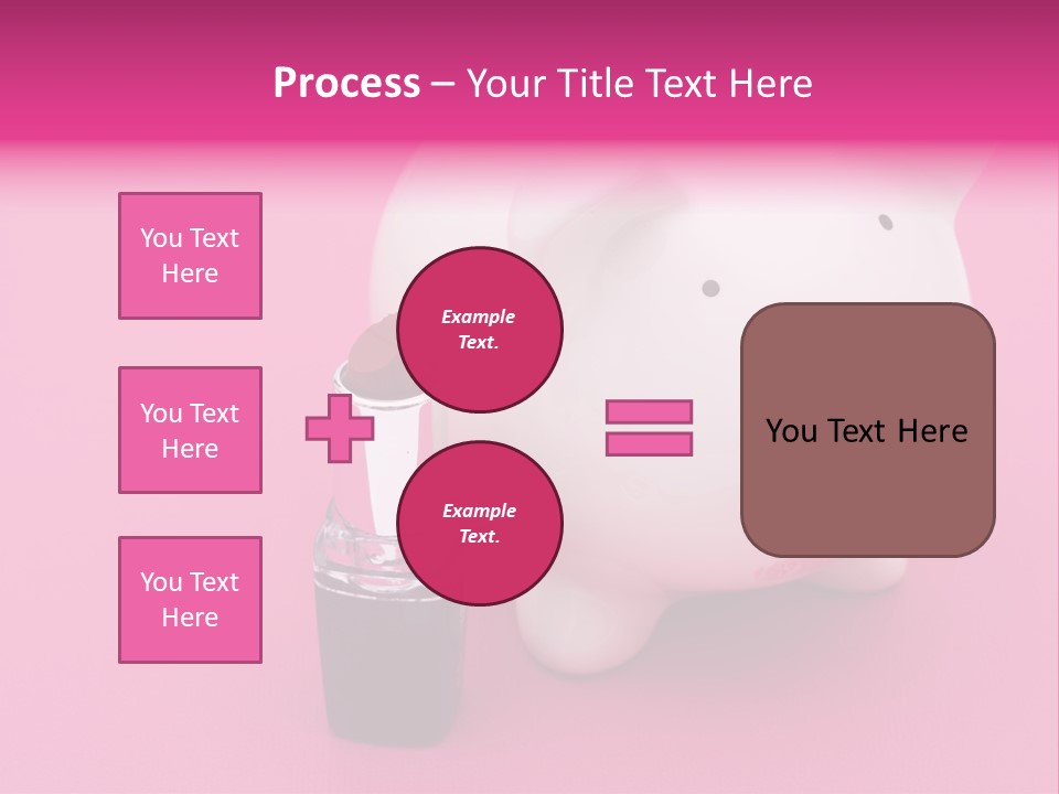 A White Piggy Bank With A Lipstick On It PowerPoint Template
