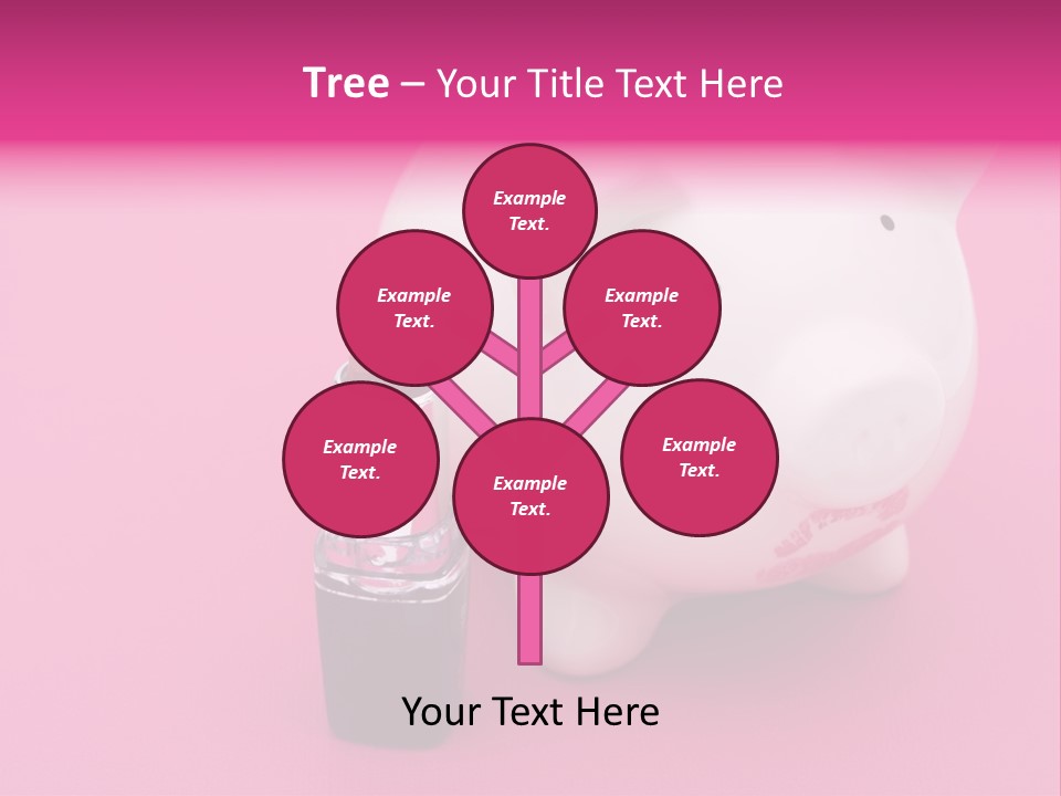 A White Piggy Bank With A Lipstick On It PowerPoint Template