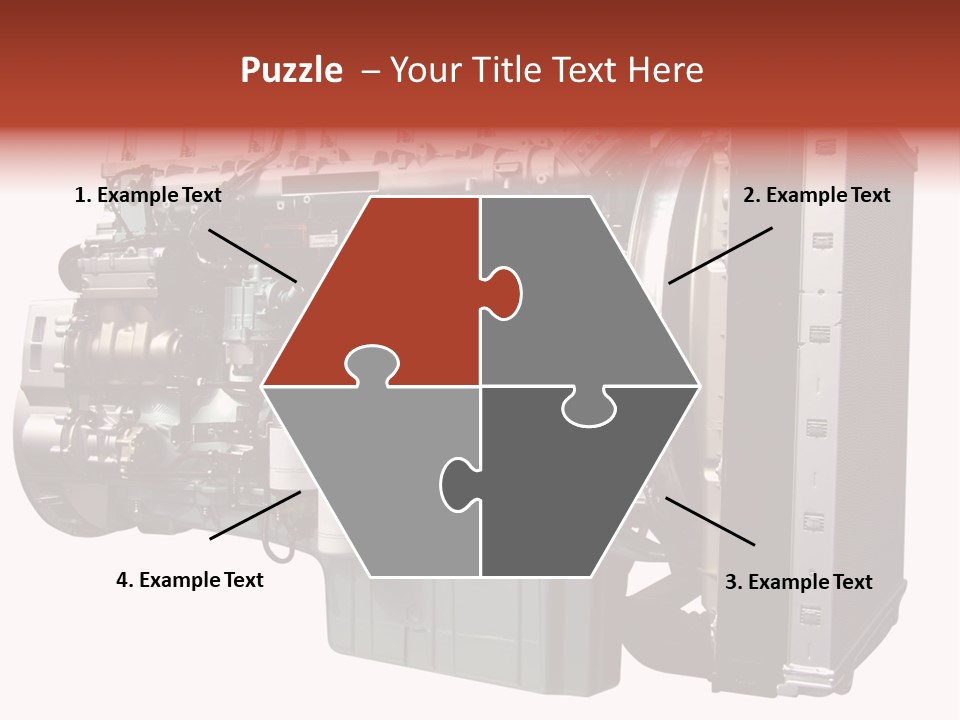 Heavy Truck Engine Isolated PowerPoint Template