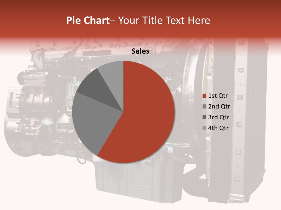 Heavy Truck Engine Isolated PowerPoint Template
