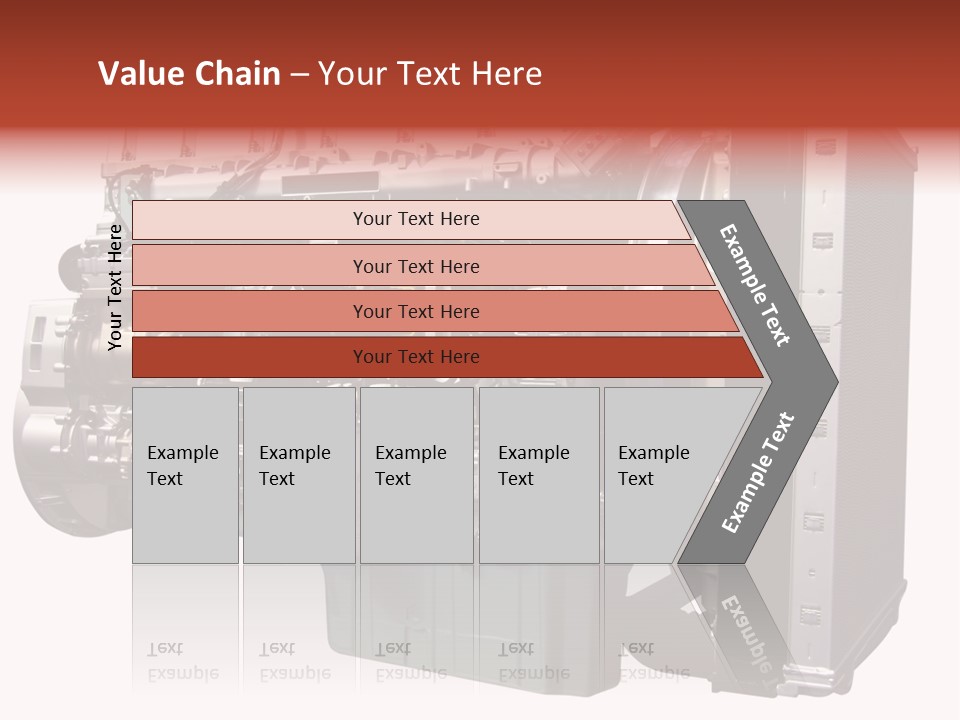 Heavy Truck Engine Isolated PowerPoint Template