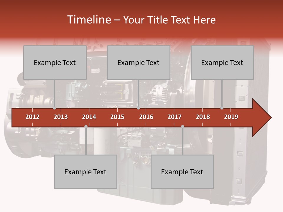Heavy Truck Engine Isolated PowerPoint Template