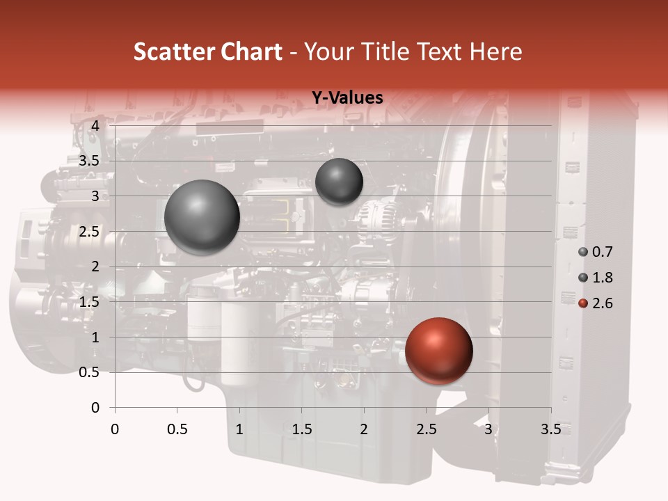Heavy Truck Engine Isolated PowerPoint Template