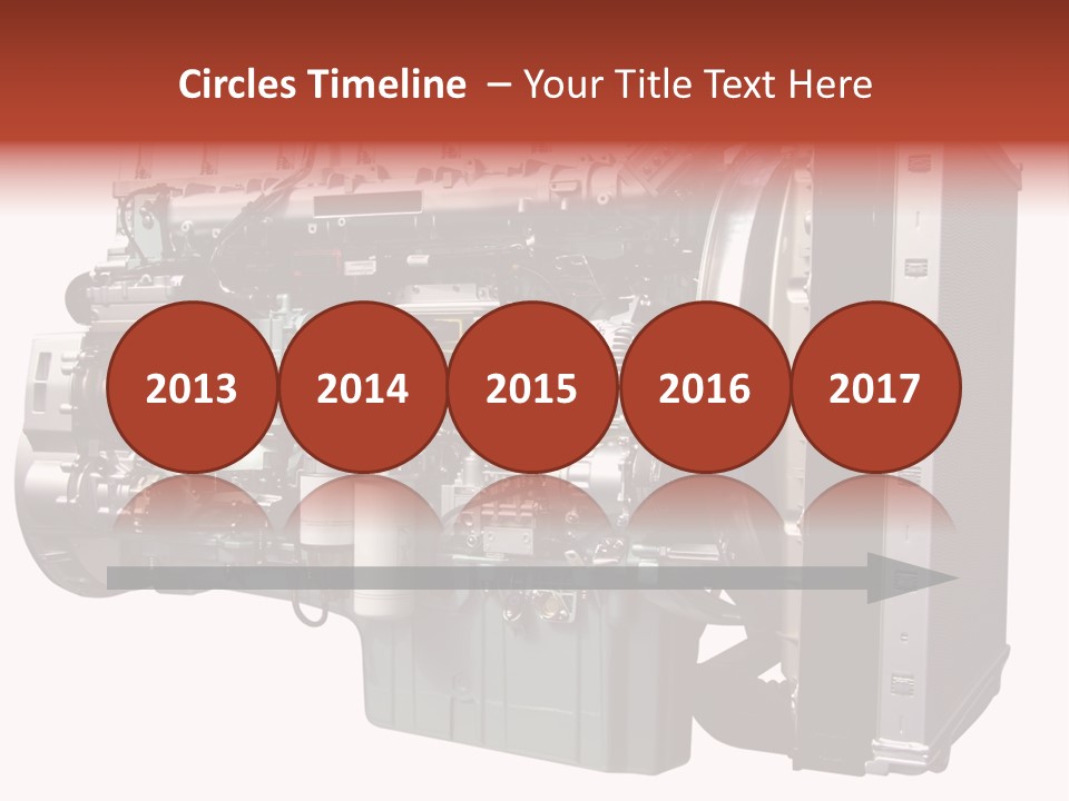 Heavy Truck Engine Isolated PowerPoint Template