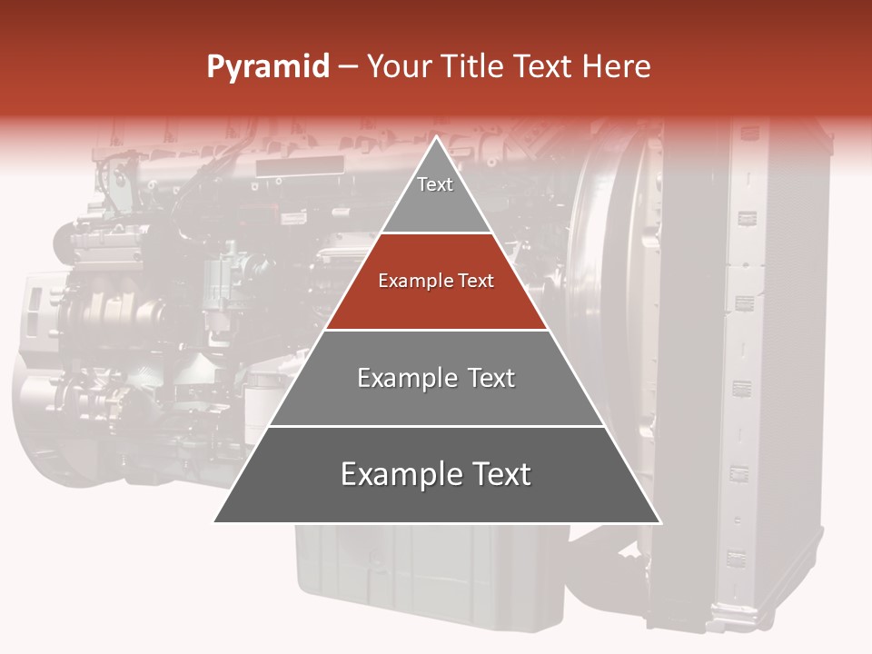 Heavy Truck Engine Isolated PowerPoint Template