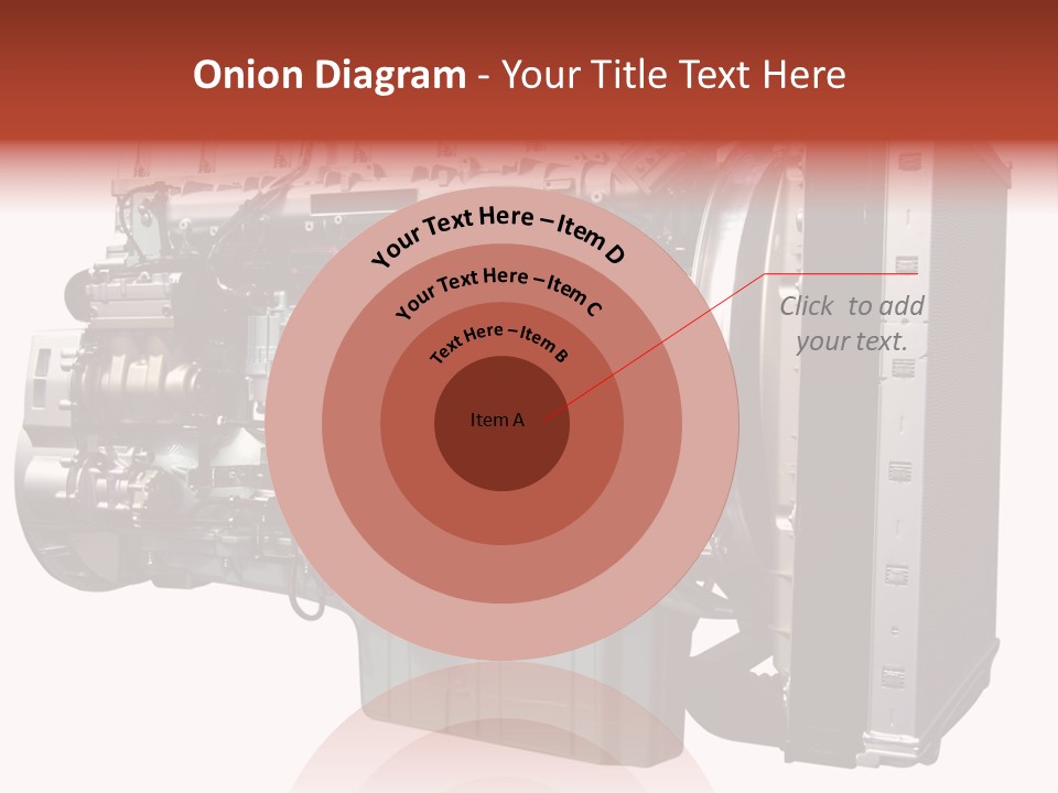 Heavy Truck Engine Isolated PowerPoint Template