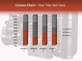 Heavy Truck Engine Isolated PowerPoint Template