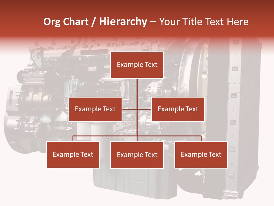 Heavy Truck Engine Isolated PowerPoint Template