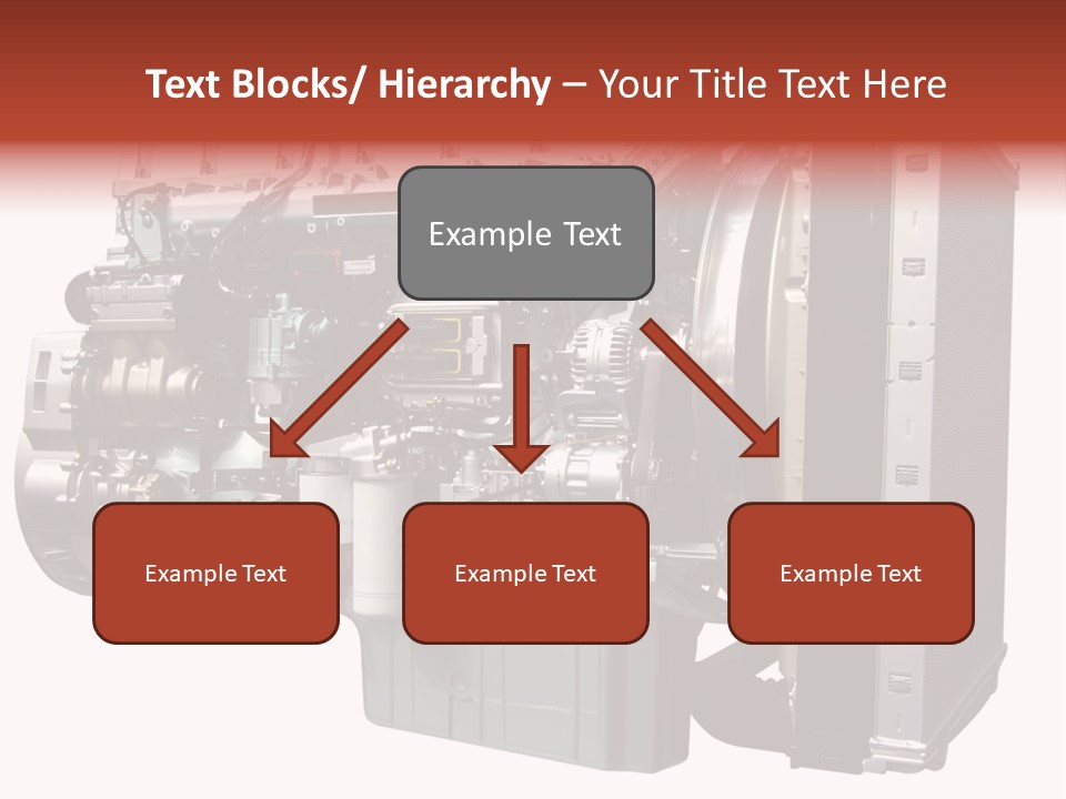 Heavy Truck Engine Isolated PowerPoint Template