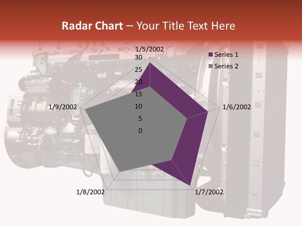Heavy Truck Engine Isolated PowerPoint Template