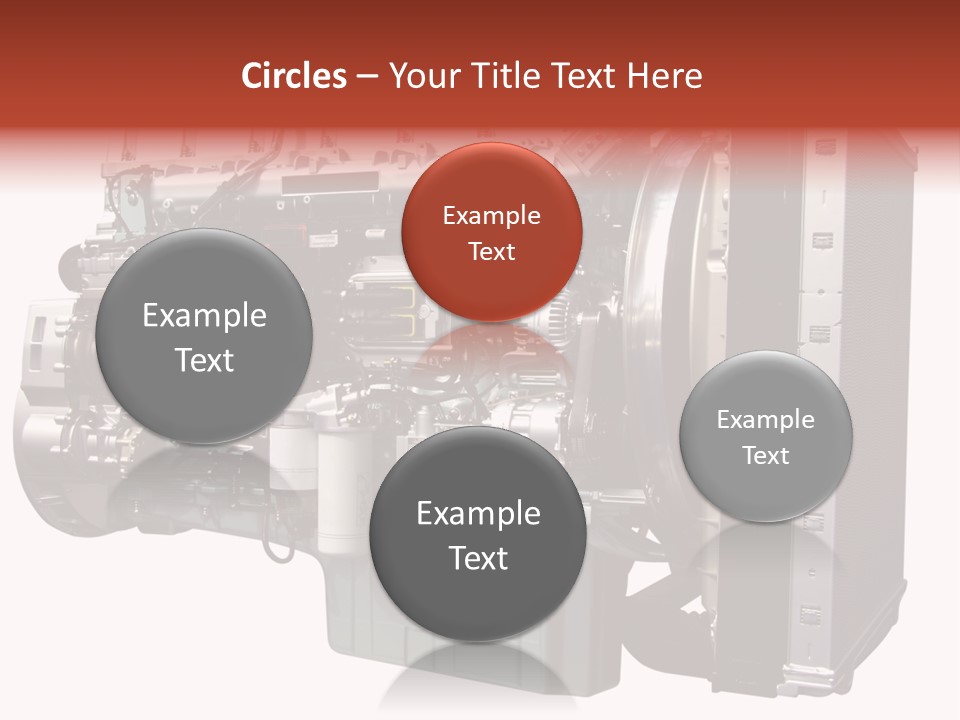 Heavy Truck Engine Isolated PowerPoint Template