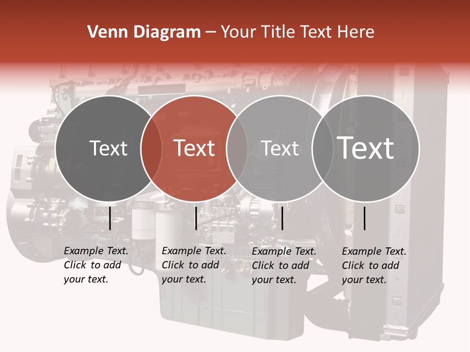 Heavy Truck Engine Isolated PowerPoint Template