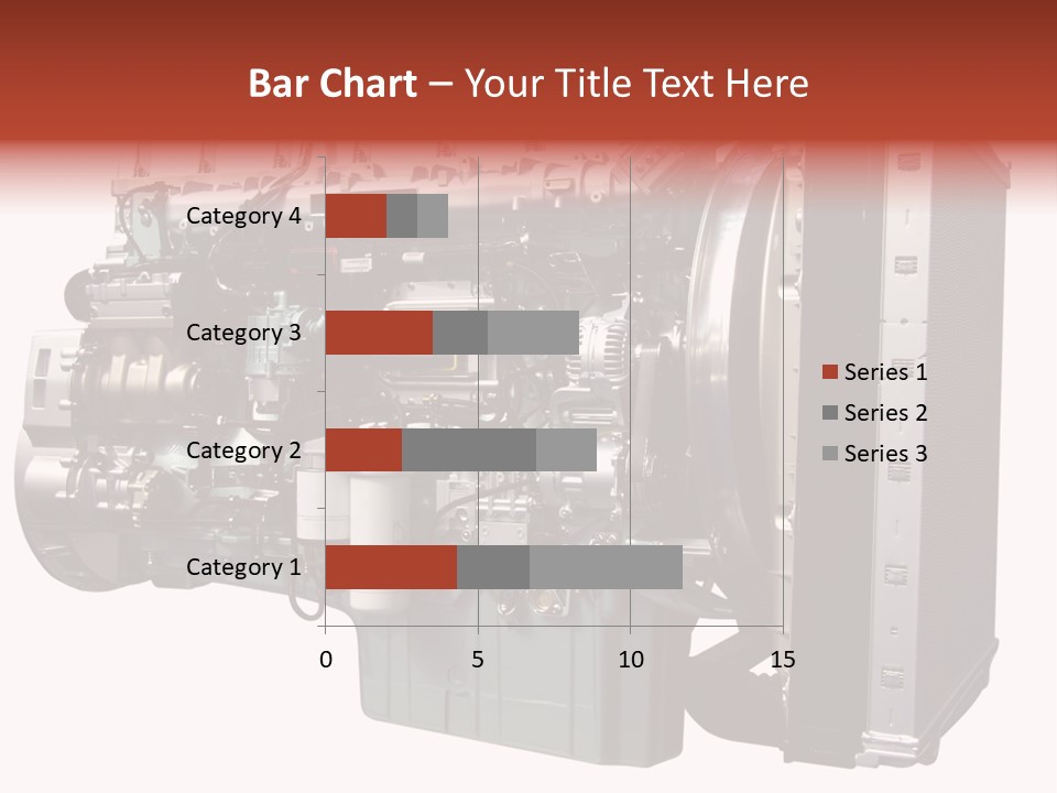 Heavy Truck Engine Isolated PowerPoint Template