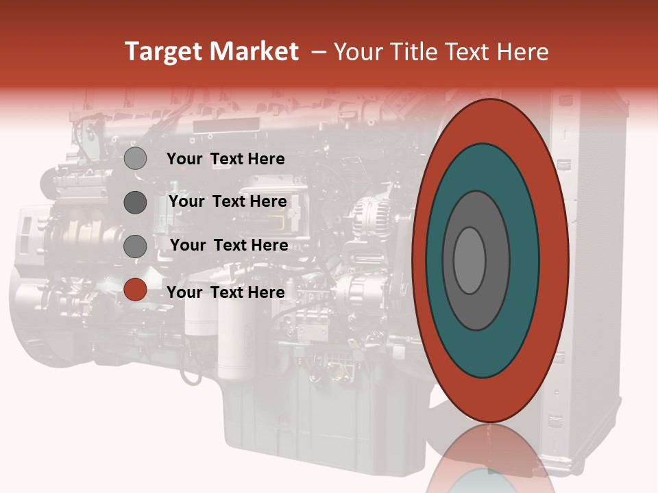 Heavy Truck Engine Isolated PowerPoint Template