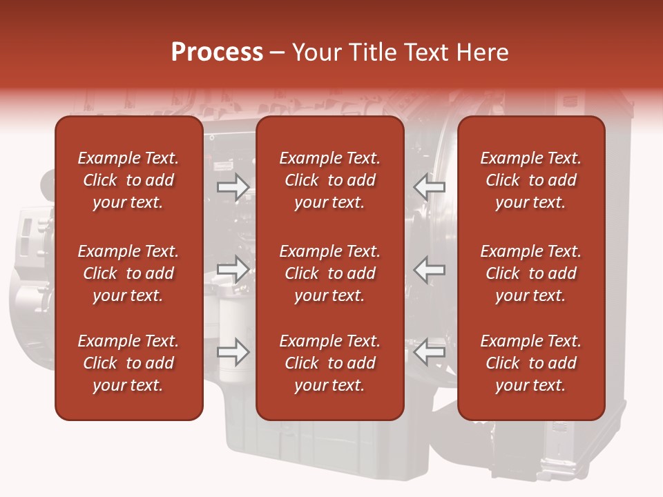 Heavy Truck Engine Isolated PowerPoint Template