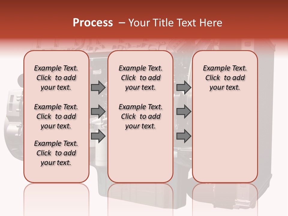 Heavy Truck Engine Isolated PowerPoint Template
