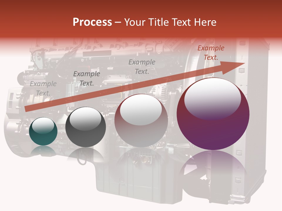 Heavy Truck Engine Isolated PowerPoint Template