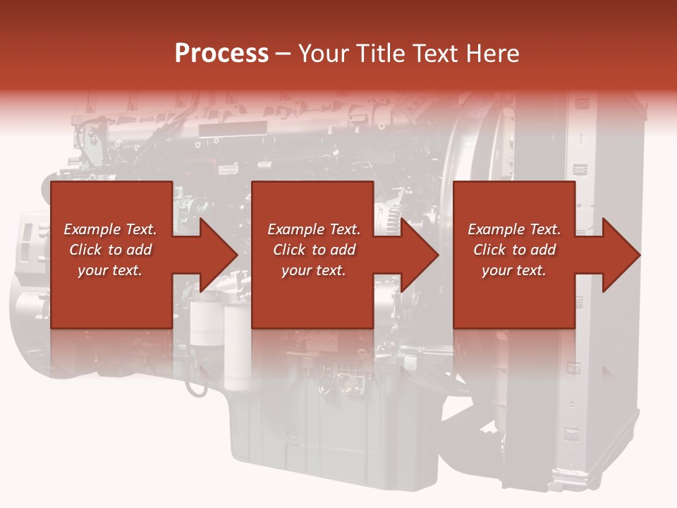 Heavy Truck Engine Isolated PowerPoint Template