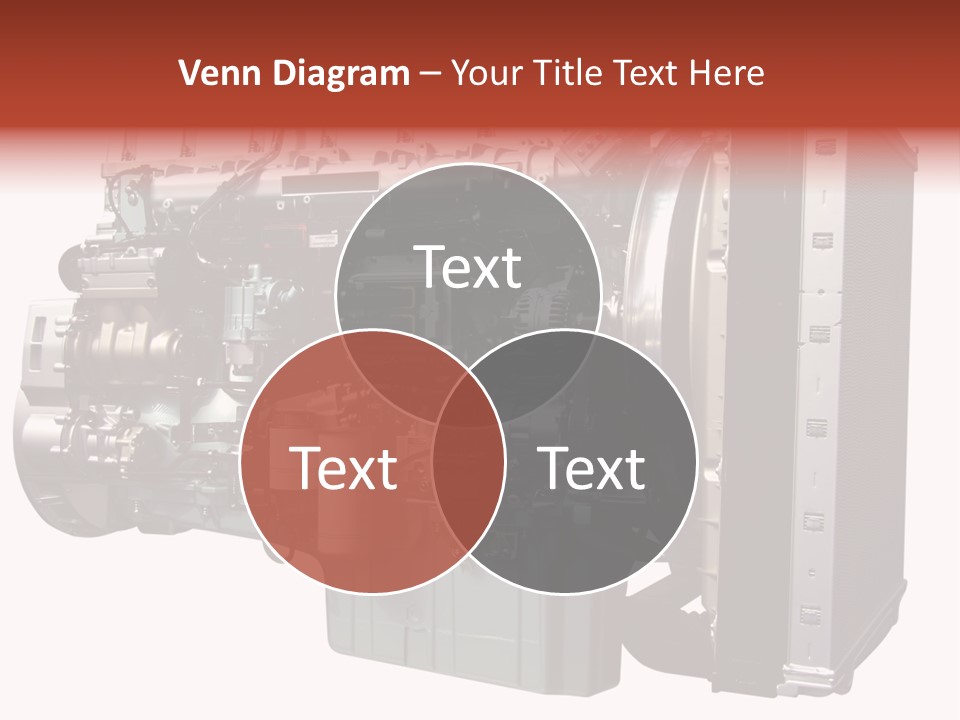 Heavy Truck Engine Isolated PowerPoint Template