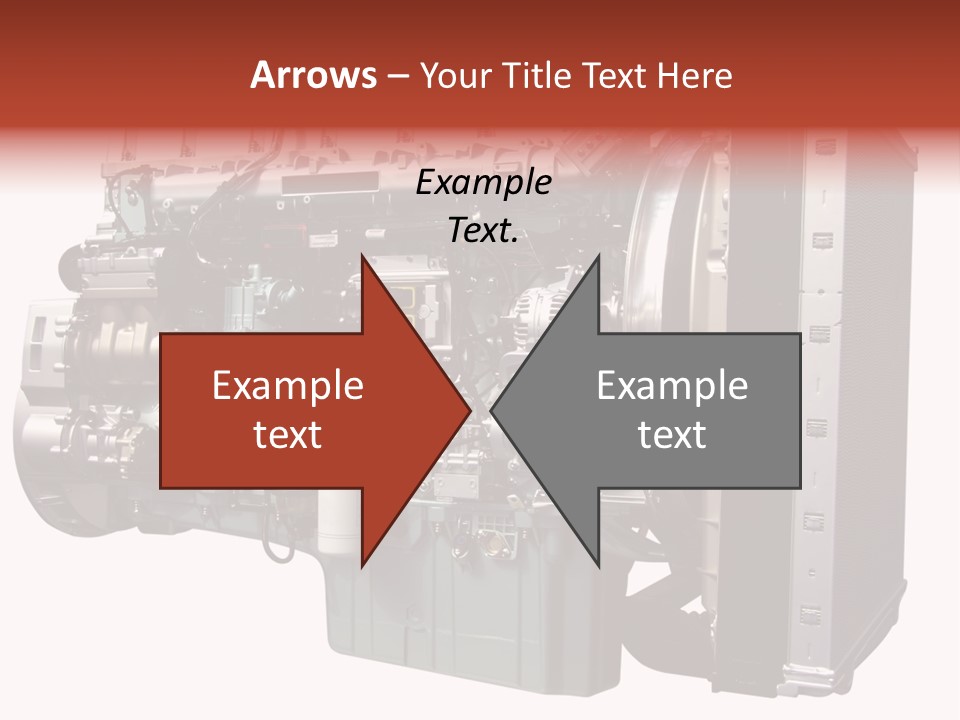 Heavy Truck Engine Isolated PowerPoint Template