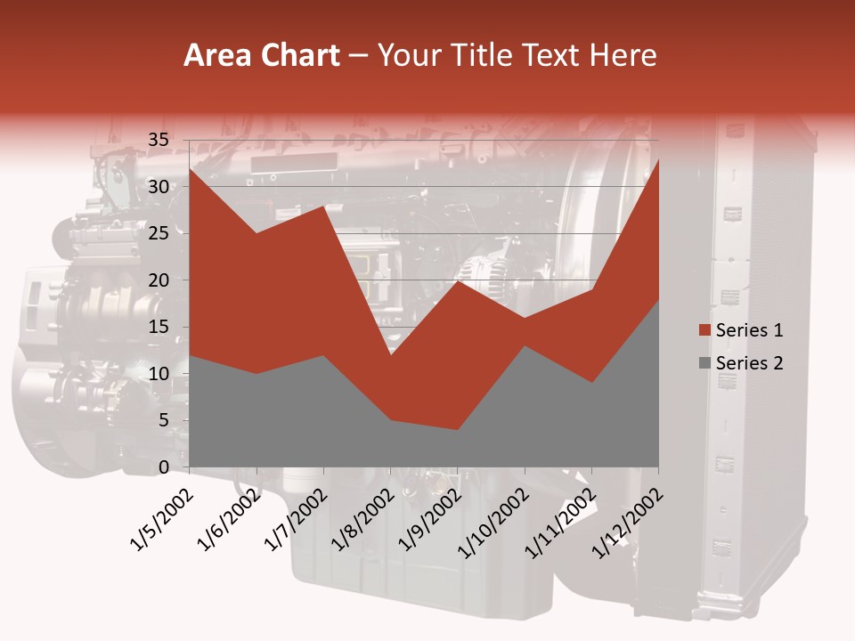 Heavy Truck Engine Isolated PowerPoint Template