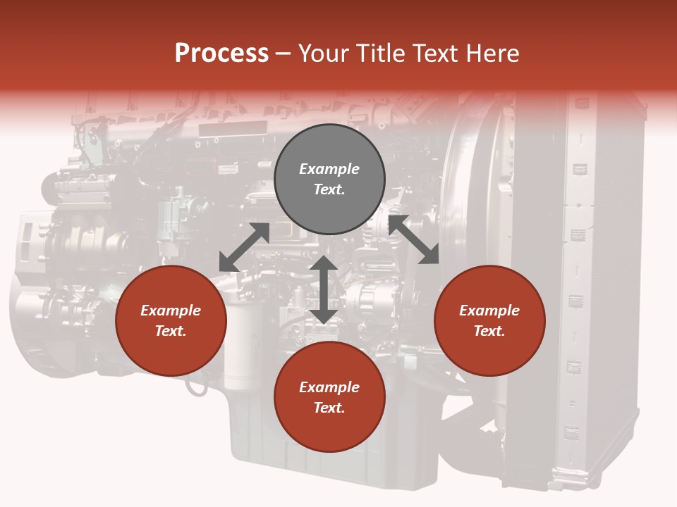 Heavy Truck Engine Isolated PowerPoint Template