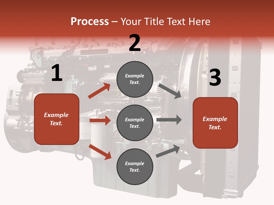 Heavy Truck Engine Isolated PowerPoint Template