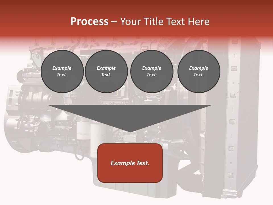 Heavy Truck Engine Isolated PowerPoint Template