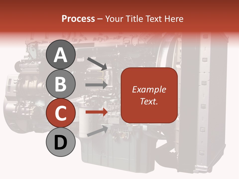 Heavy Truck Engine Isolated PowerPoint Template
