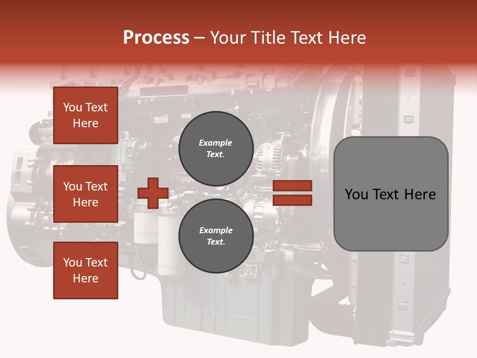 Heavy Truck Engine Isolated PowerPoint Template