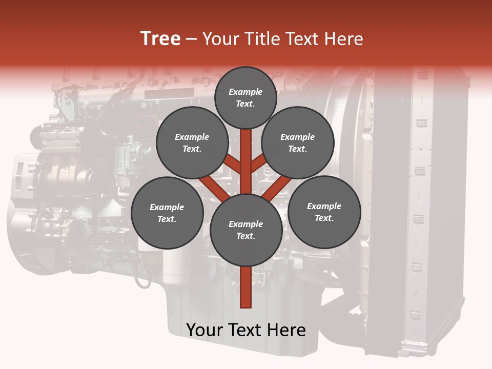 Heavy Truck Engine Isolated PowerPoint Template