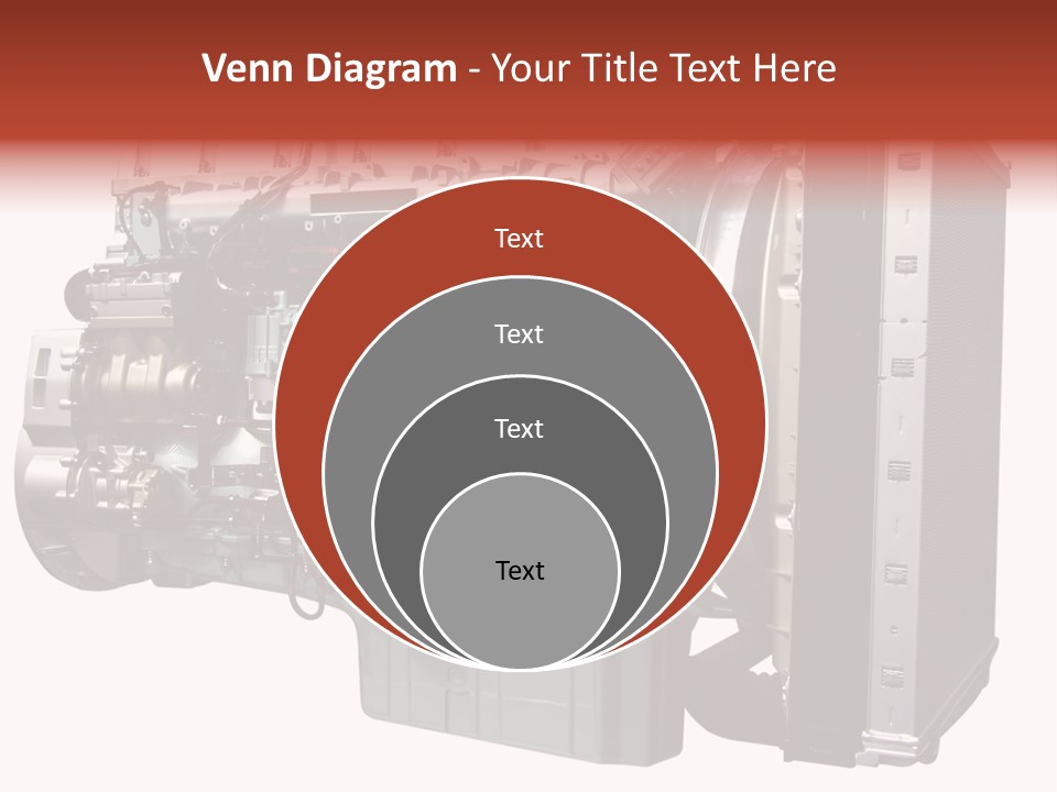 Heavy Truck Engine Isolated PowerPoint Template