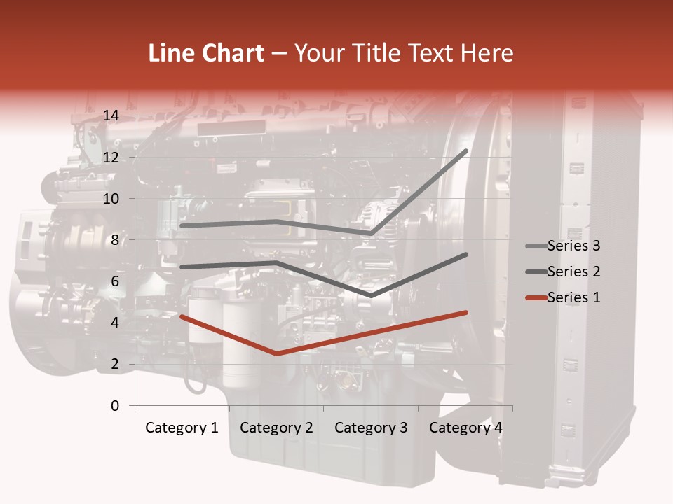 Heavy Truck Engine Isolated PowerPoint Template