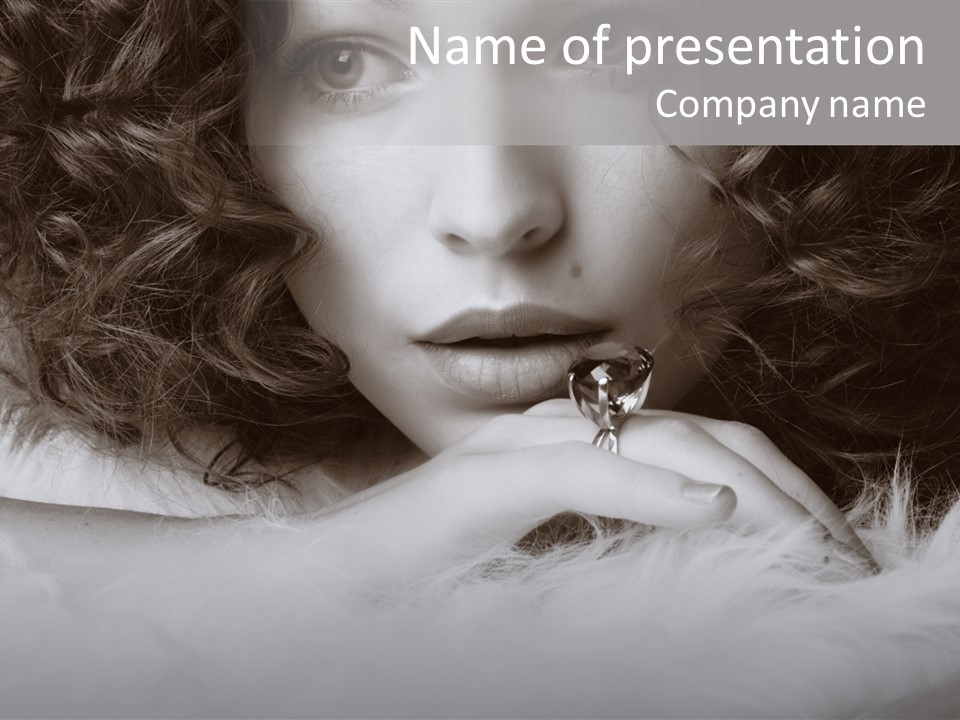 Jewelry And Beauty. Fashion Art Photo PowerPoint Template