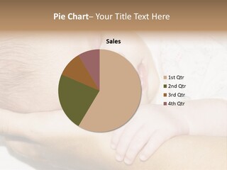 Sleep Baby On A Mother Hands PowerPoint Template