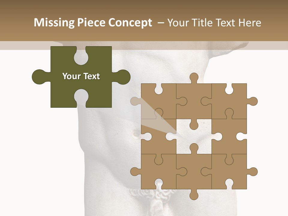 Marmoreal Torso Of The Italian Renaissance Age, Period Immediately Following The Middle Ages PowerPoint Template