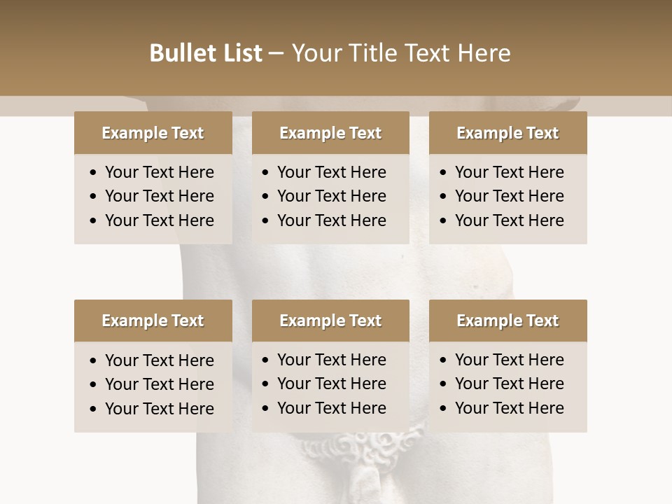 Marmoreal Torso Of The Italian Renaissance Age, Period Immediately Following The Middle Ages PowerPoint Template
