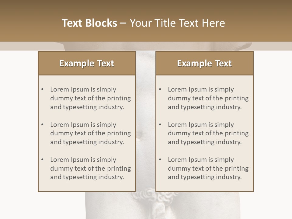 Marmoreal Torso Of The Italian Renaissance Age, Period Immediately Following The Middle Ages PowerPoint Template