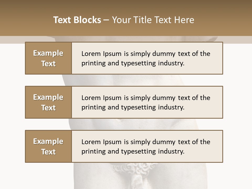 Marmoreal Torso Of The Italian Renaissance Age, Period Immediately Following The Middle Ages PowerPoint Template