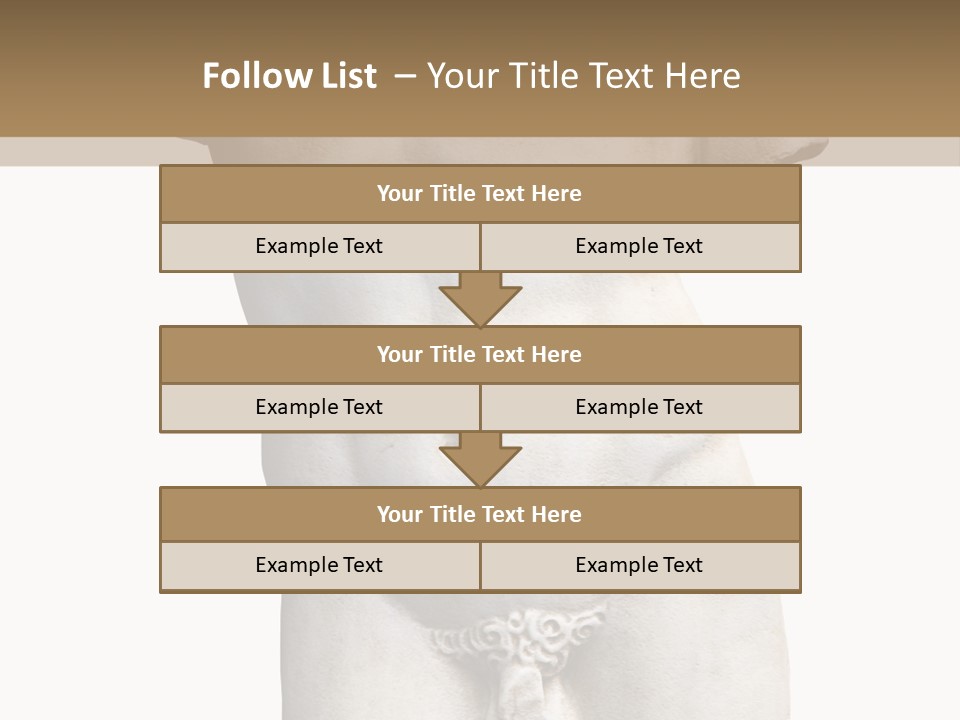 Marmoreal Torso Of The Italian Renaissance Age, Period Immediately Following The Middle Ages PowerPoint Template