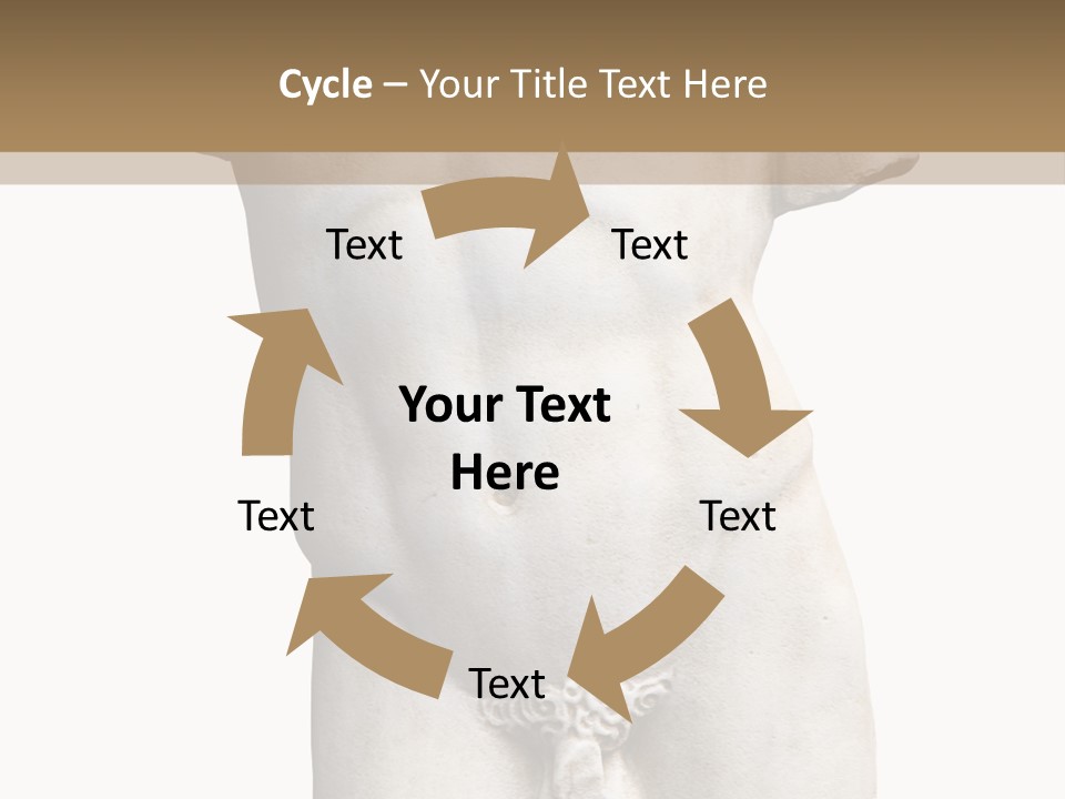 Marmoreal Torso Of The Italian Renaissance Age, Period Immediately Following The Middle Ages PowerPoint Template