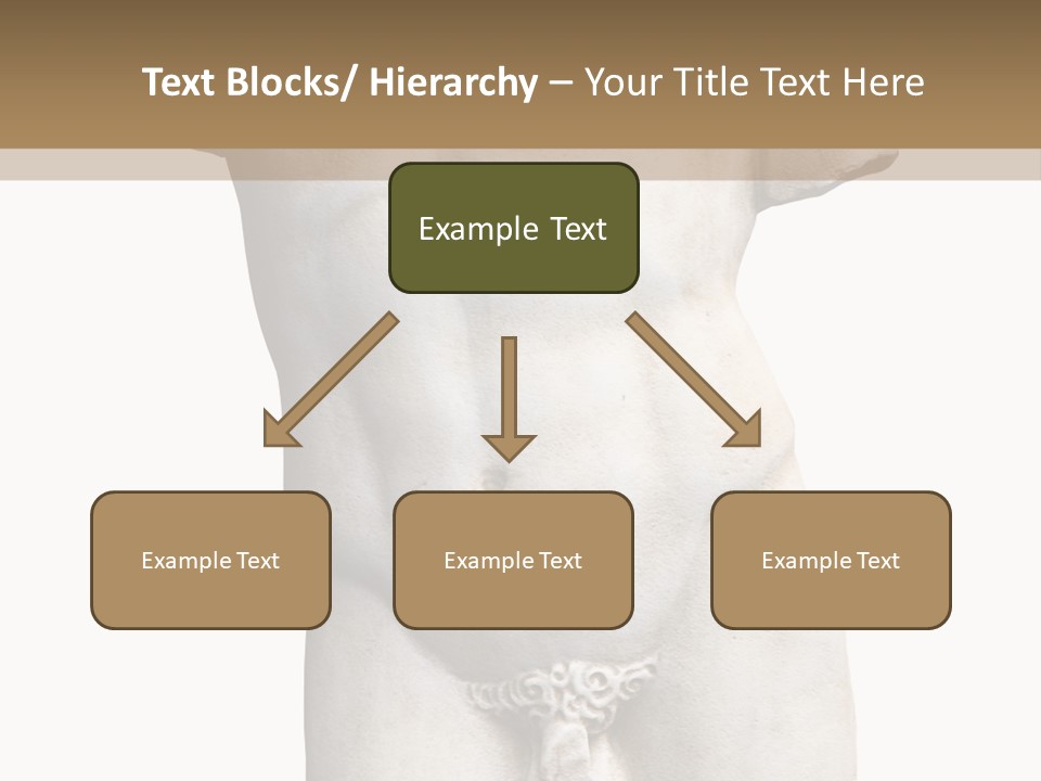 Marmoreal Torso Of The Italian Renaissance Age, Period Immediately Following The Middle Ages PowerPoint Template