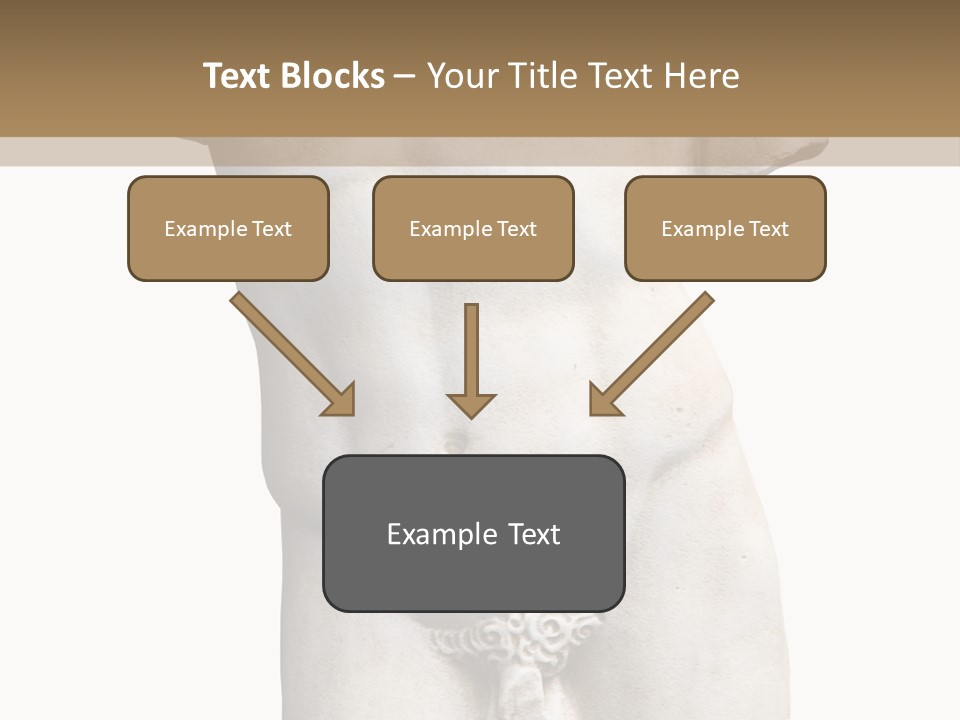 Marmoreal Torso Of The Italian Renaissance Age, Period Immediately Following The Middle Ages PowerPoint Template