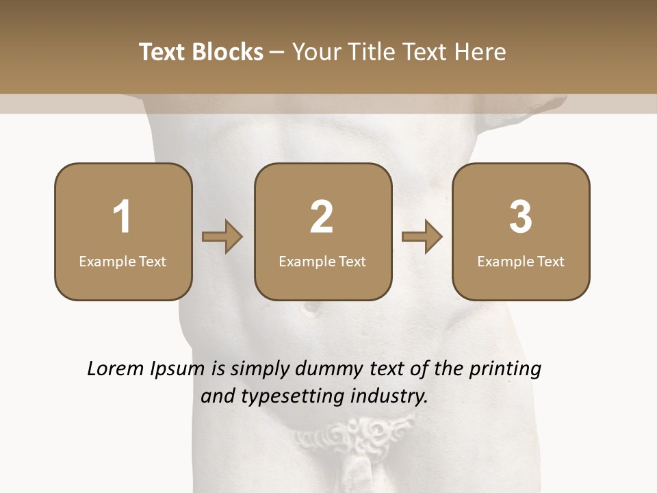 Marmoreal Torso Of The Italian Renaissance Age, Period Immediately Following The Middle Ages PowerPoint Template
