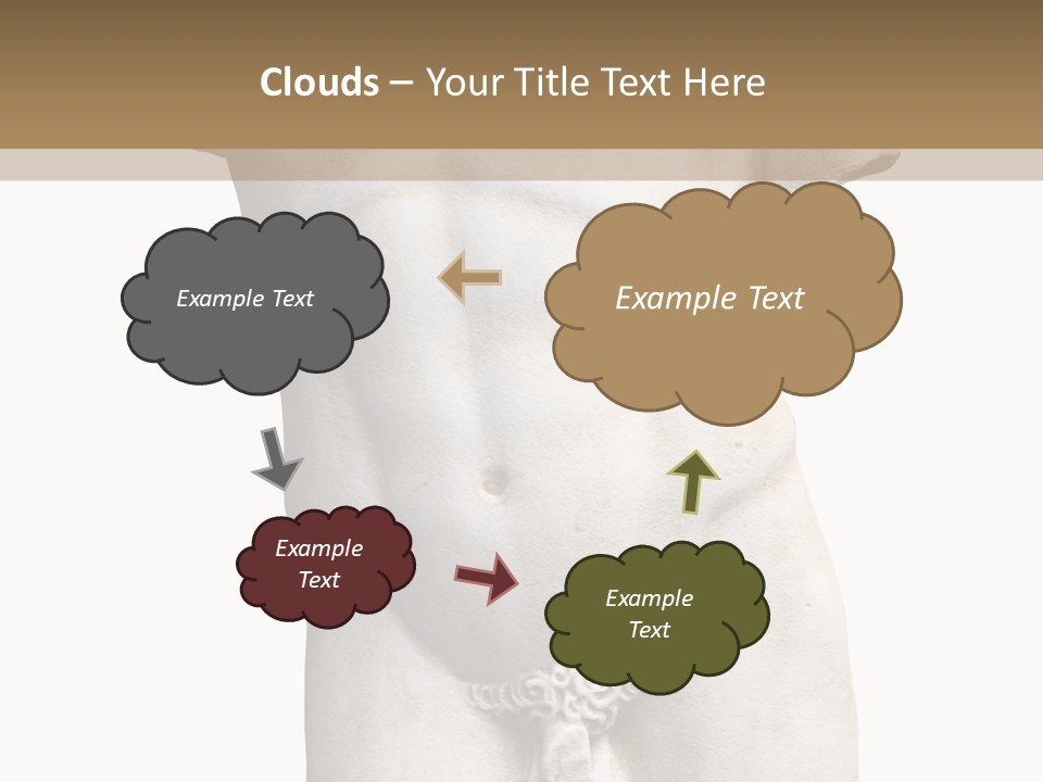 Marmoreal Torso Of The Italian Renaissance Age, Period Immediately Following The Middle Ages PowerPoint Template