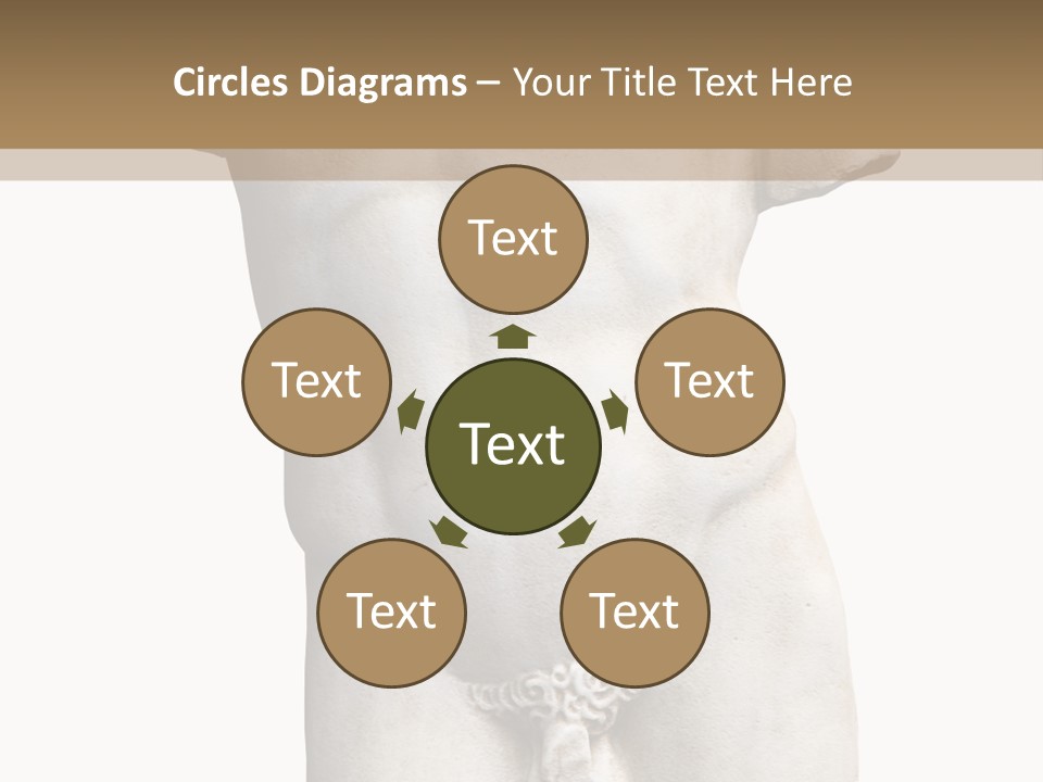 Marmoreal Torso Of The Italian Renaissance Age, Period Immediately Following The Middle Ages PowerPoint Template