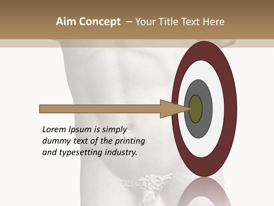 Marmoreal Torso Of The Italian Renaissance Age, Period Immediately Following The Middle Ages PowerPoint Template